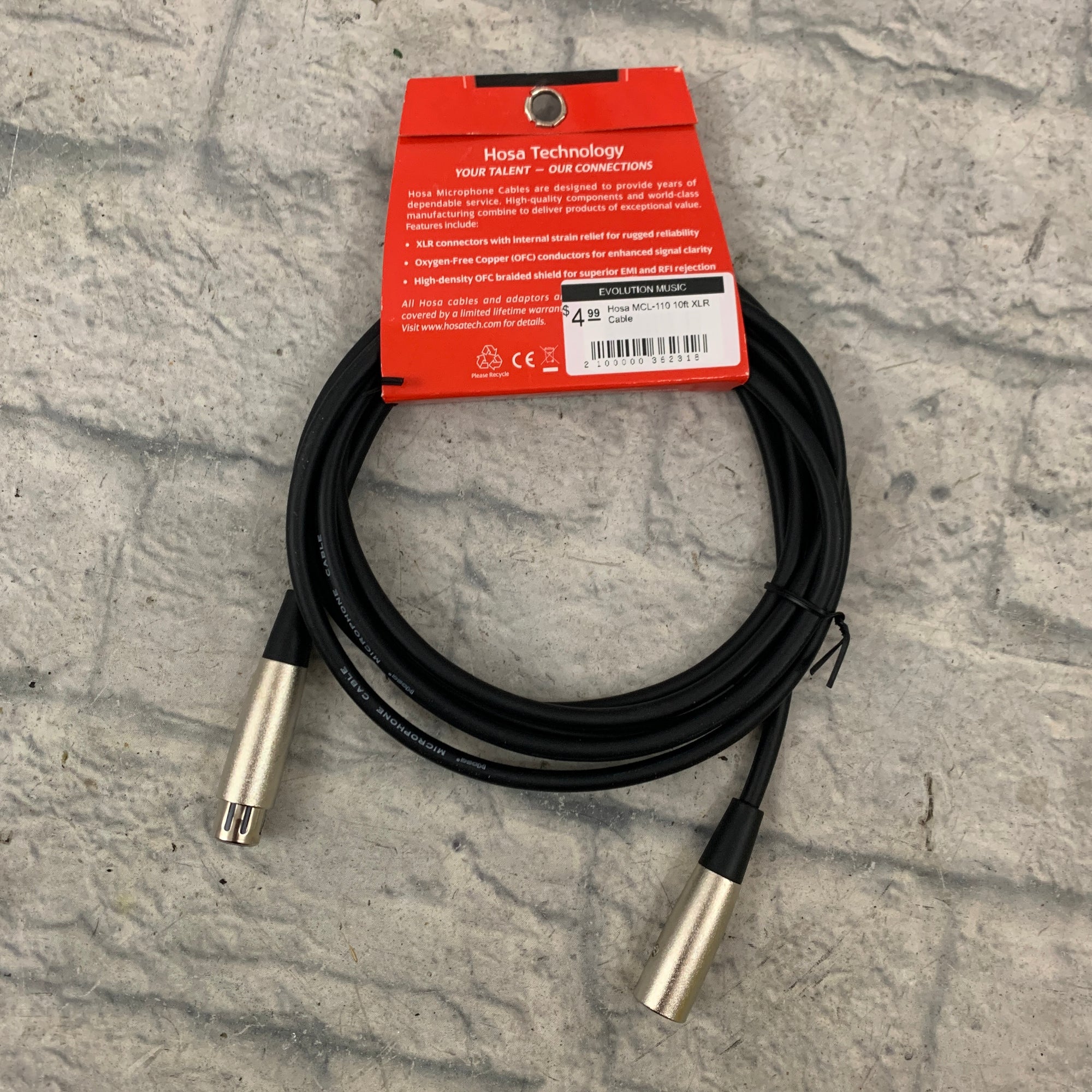 Hosa MCL-110 10ft XLR Cable