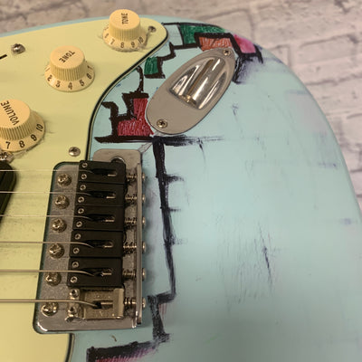 Fender Partscaster Strat Daphne Blue Electric Guitar