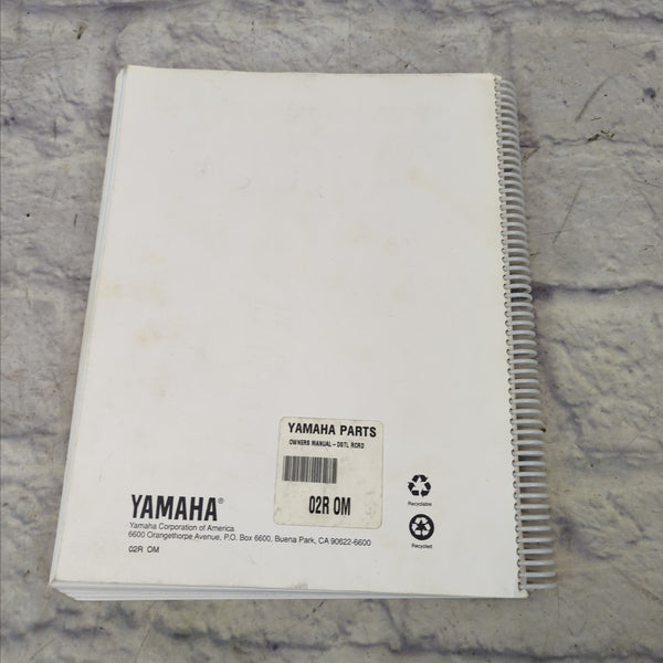 Yamaha O2r Yamaha o2R Digital Recording Console Owners Manual Book - Evolution Music