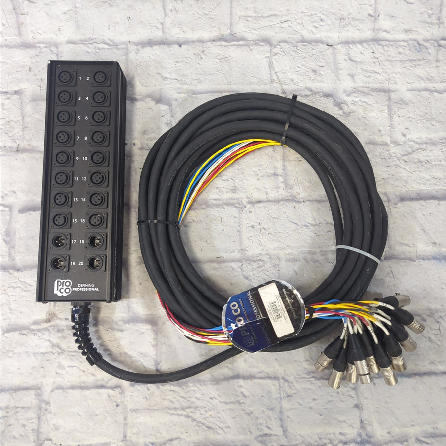 Pro Co SMA1604FBX-50 SMA Series 16x4 Stage Snake with XLR Returns - 50 foot