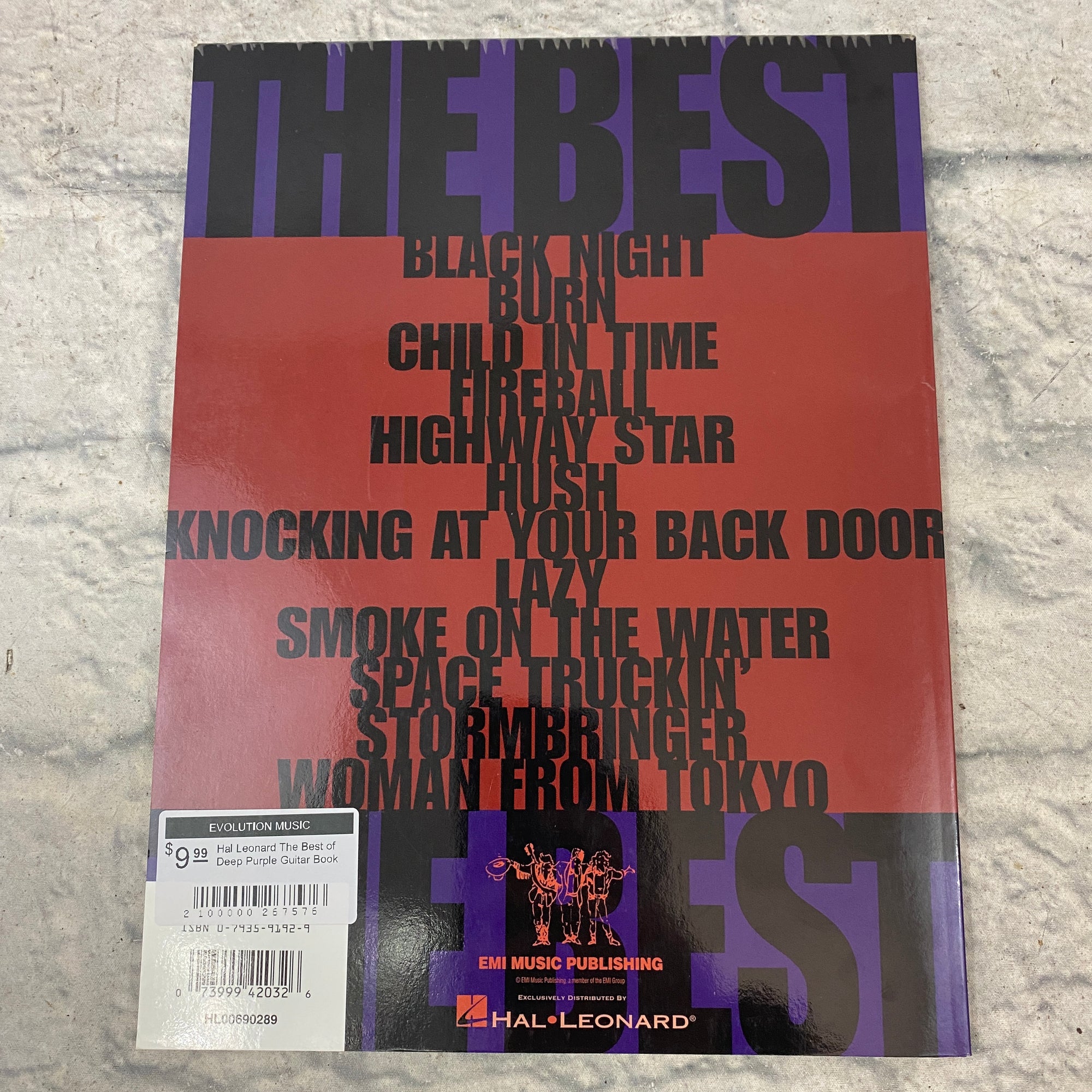 Hal Leonard The Best of Deep Purple Guitar Book