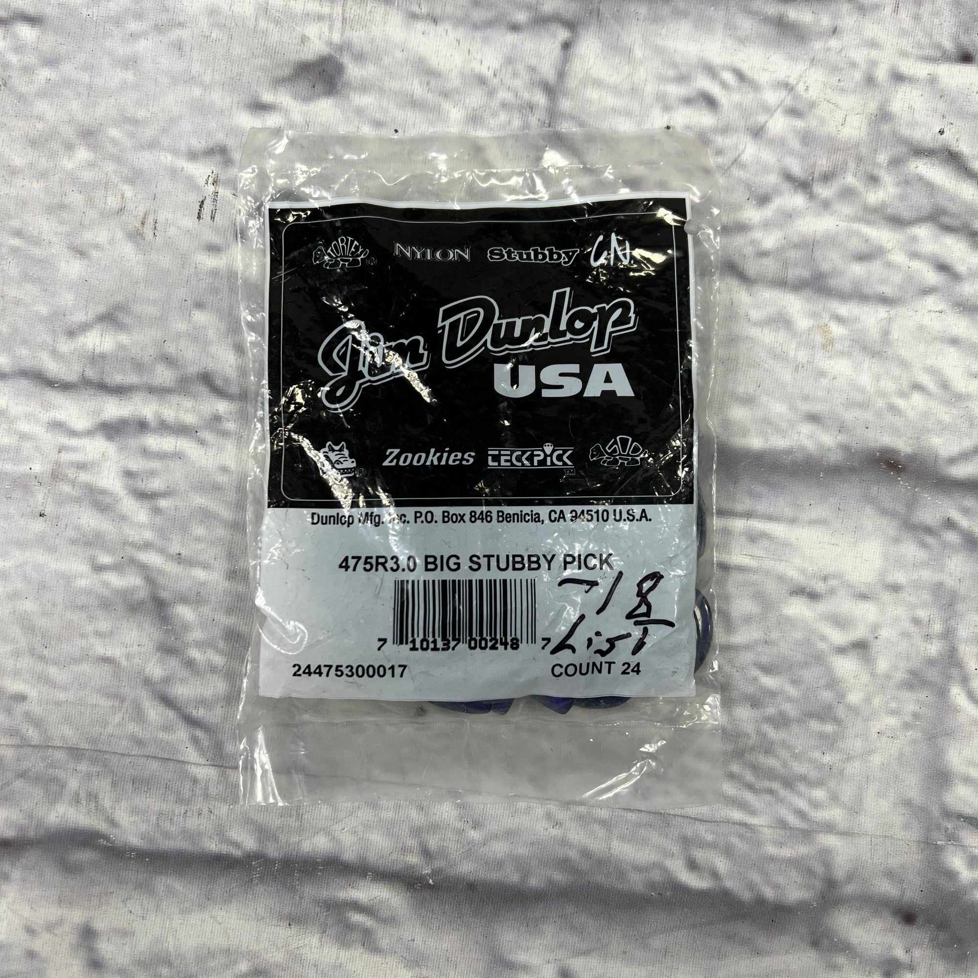Dunlop Big Stubby 3.0 24 Count Pick Pack