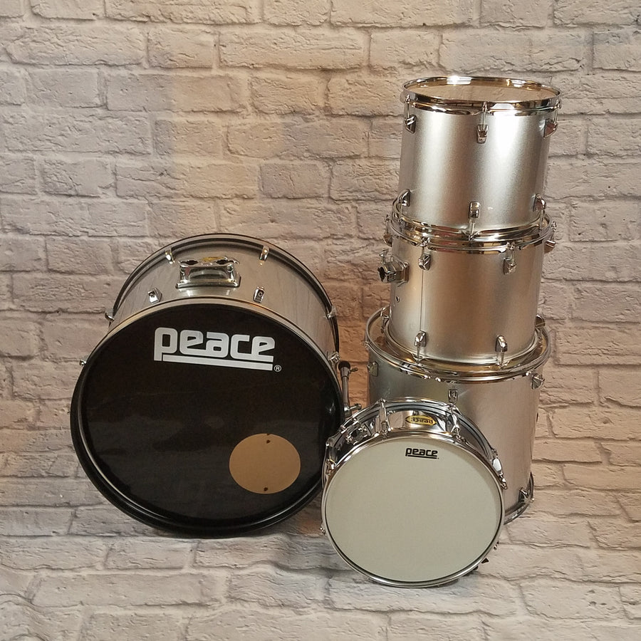 Peace 5 Piece Drum Kit w/ Hardware Silver
