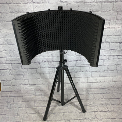 Rockville 5 Panel Vocal Shield w/ Tripod Stand