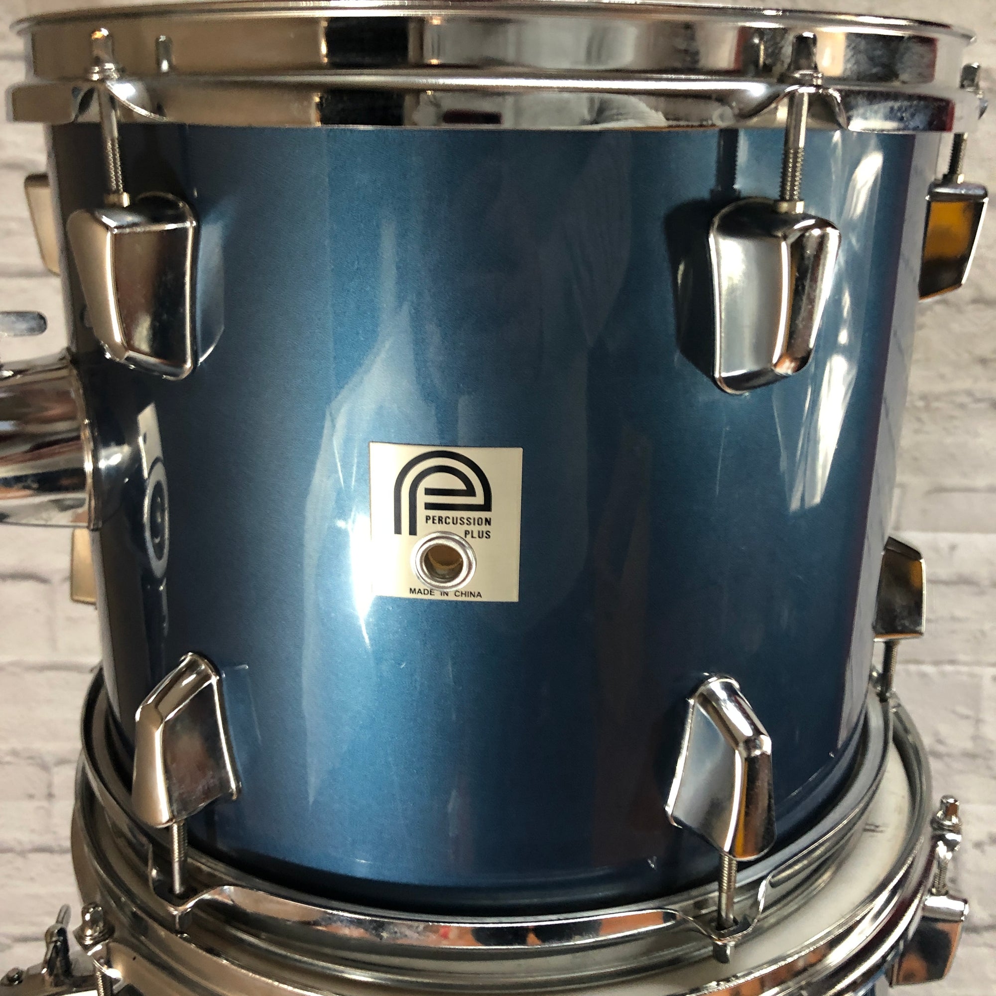 Percussion Plus 5pc Drum Set Gray Blue