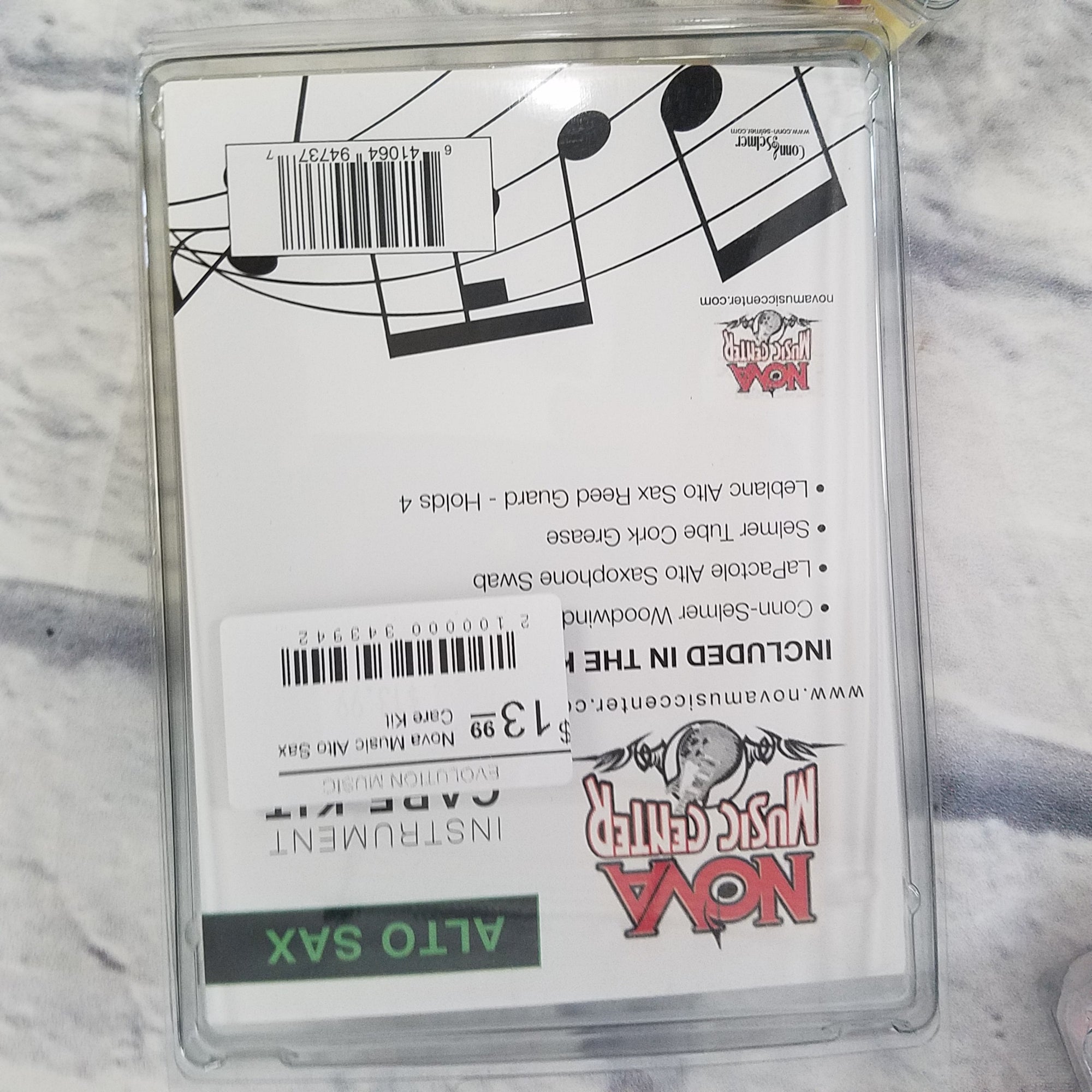 Nova Music Alto Sax Student Accessory Cleaning Maintenance Care Kit