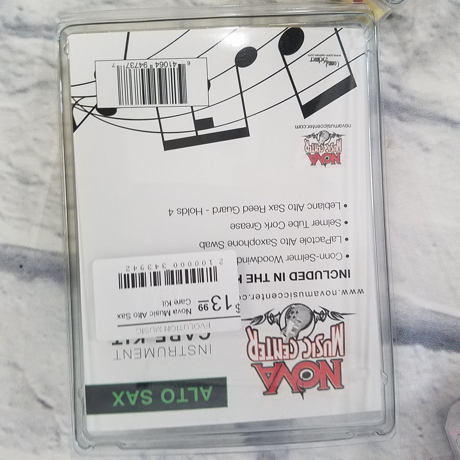 Nova Music Alto Sax Student Accessory Cleaning Maintenance Care Kit