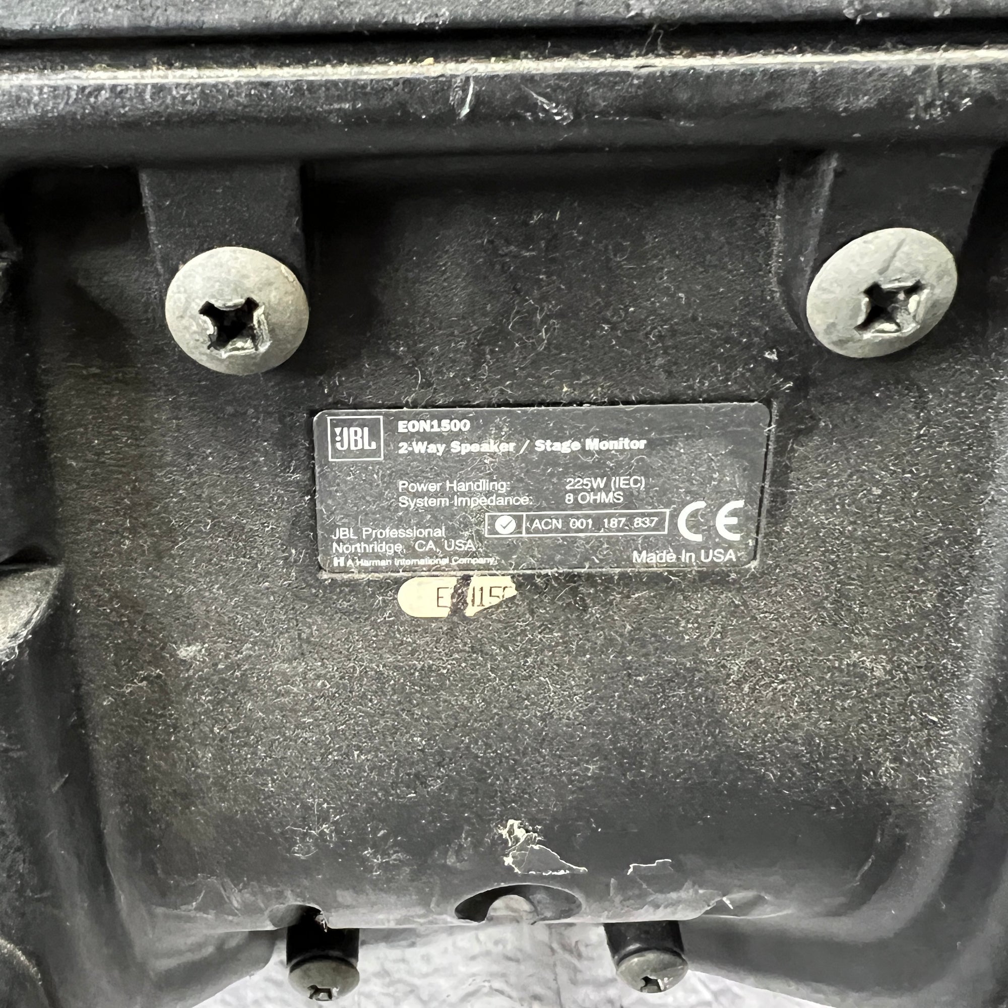 JBL EON 1500 2 Way 15" Passive Speaker Monitor Evolution Music