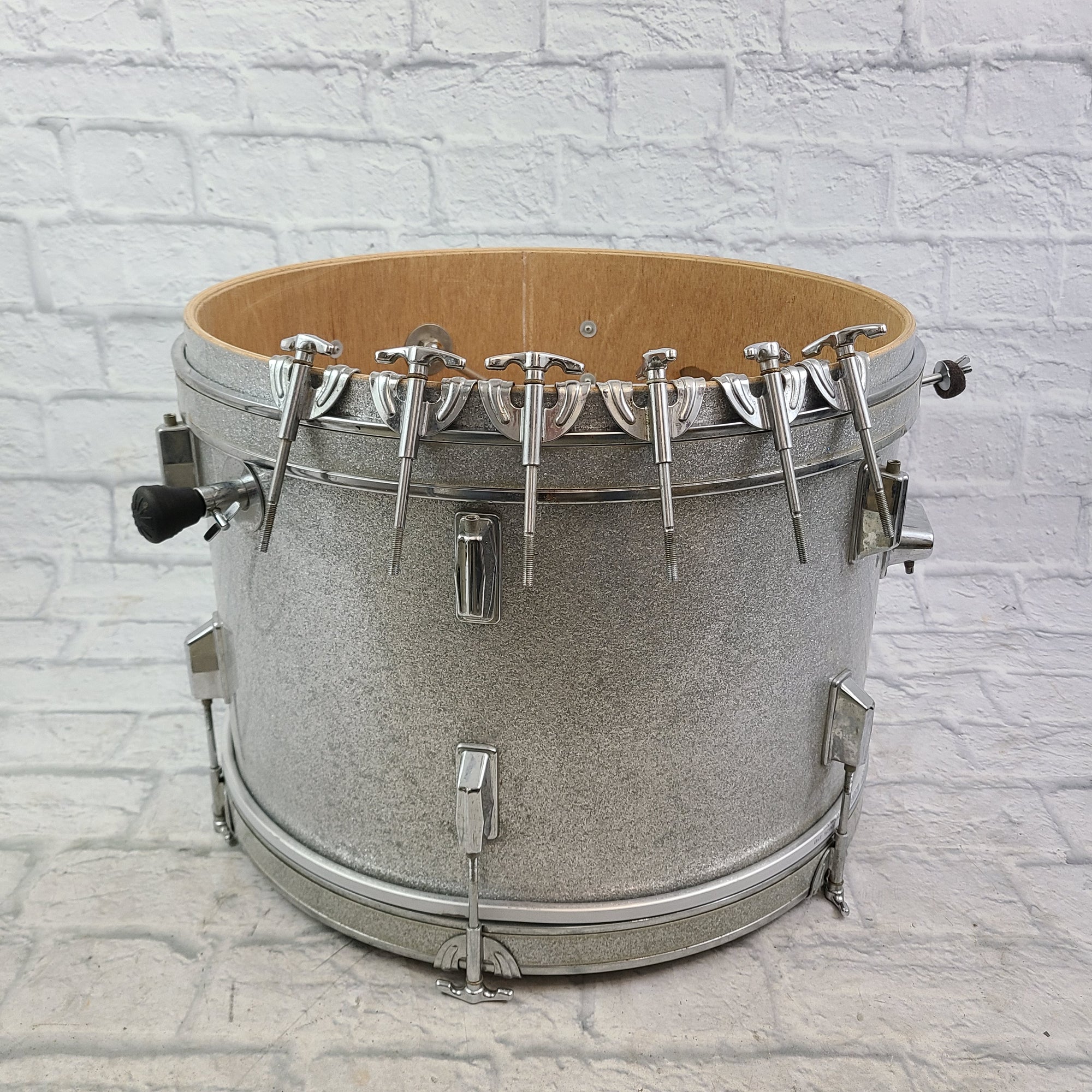 Kingston MIJ 20" Bass Drum - Silver Sparkle Wrap