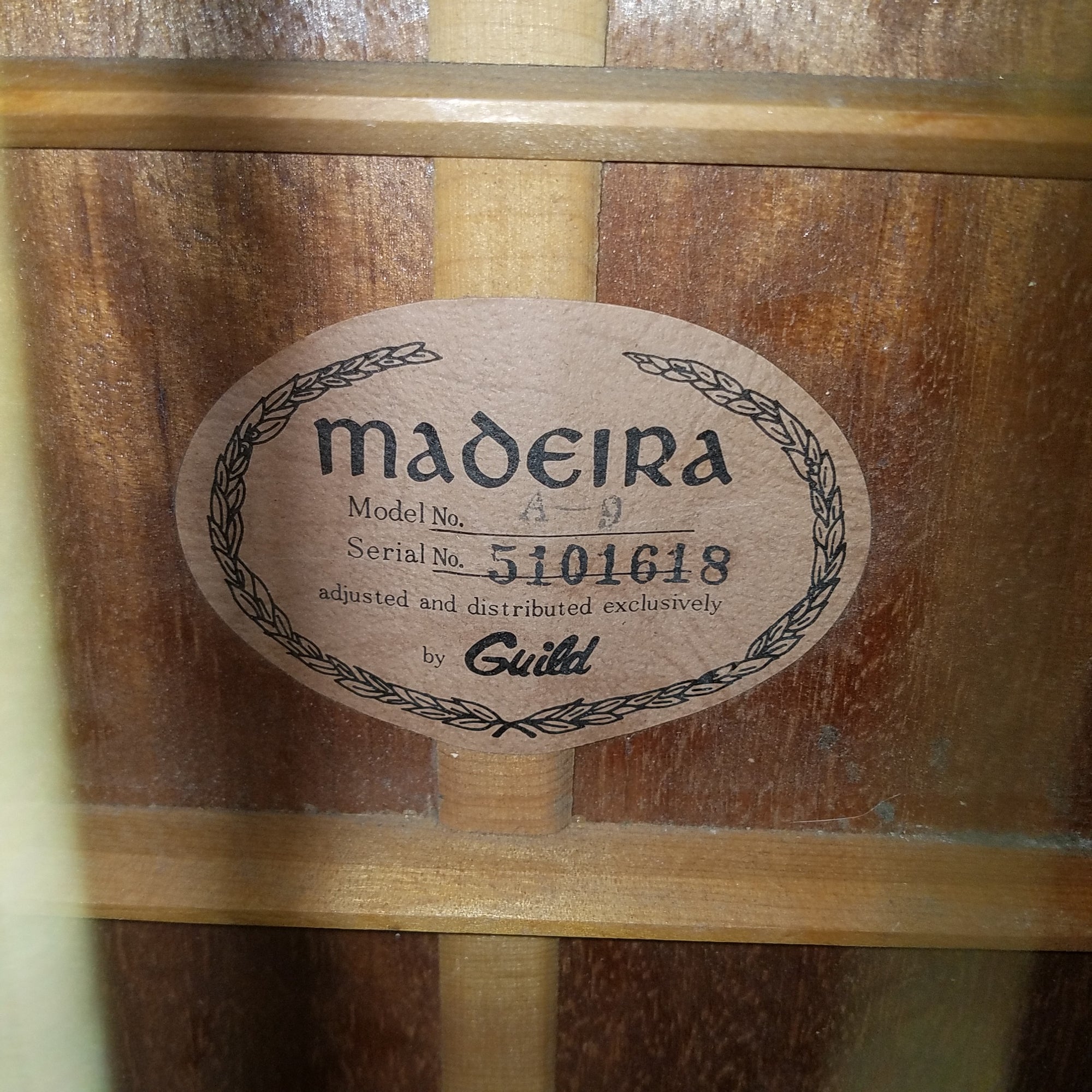 Madeira A-9 By Guild Bob Marley Acoustic Guitar