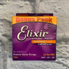 Elixir Nanoweb 80/20 Bronze Light 12-53 3-Pack Acoustic Guitar Strings