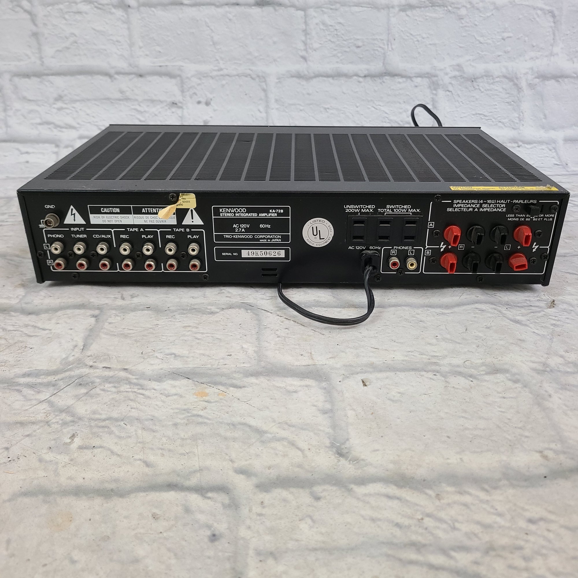 Kenwood KA-728 Stereo Integrated Amplifier