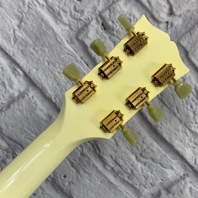 Unknown SG-style Copy 61' Reissue Electric Guitar Classic White w/ Case