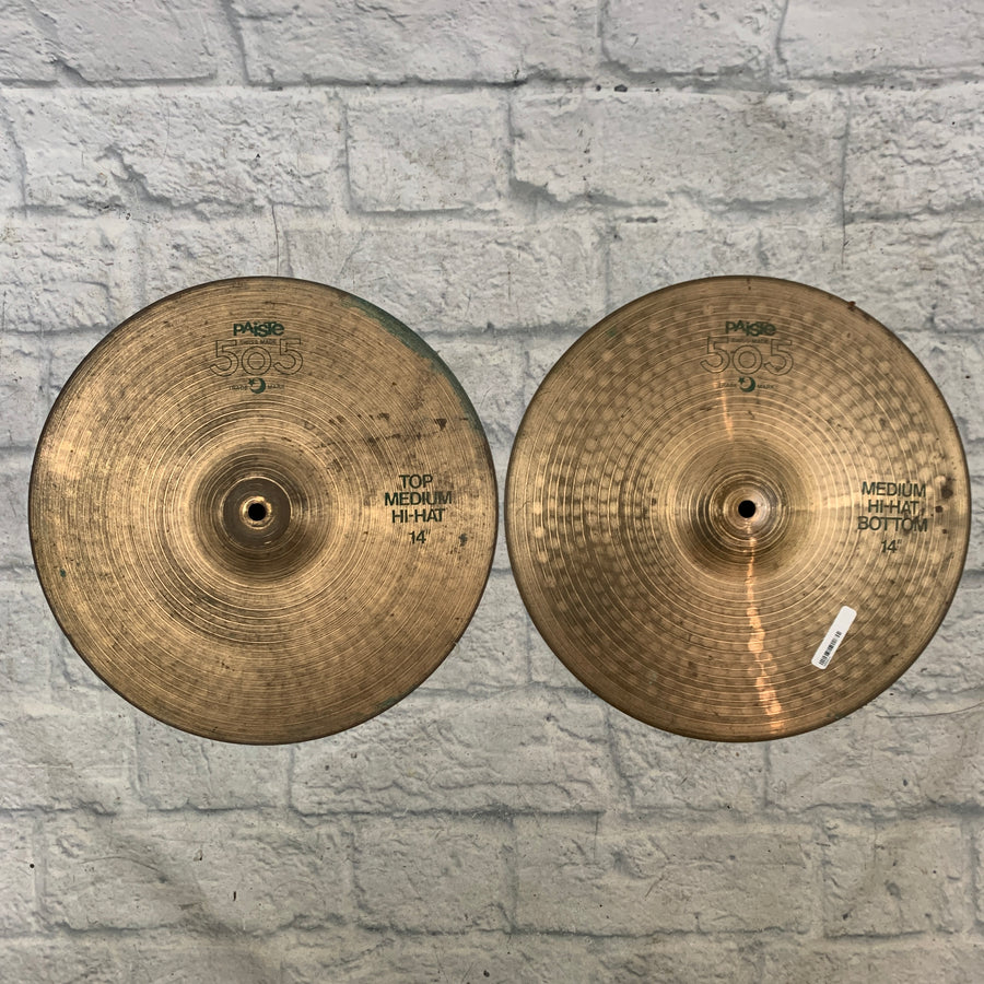 Paiste 505 Medium 14" Hi Hats (Pair)