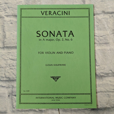 Veracini Sonata In A Major, Op.2 No.6 For Violin and Piano (Louis Kaufman)