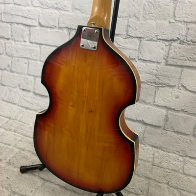 1960s Kingston Teisco 4 String Violin Bass Guitar - Sunburst