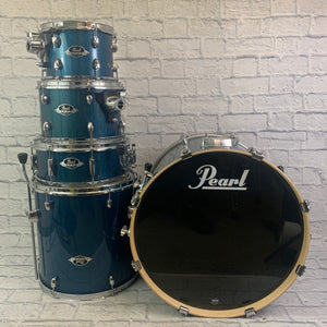 Pearl Export Electric Blue Sparkle 10 / 12 / 16 / 22 / 14x5.5" 5pc Drum Set w/ Hardware
