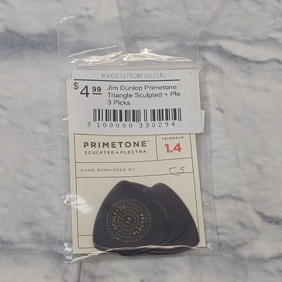 Jim Dunlop Primetone 1.4 Triangle Sculpted + Plectra 3 Picks