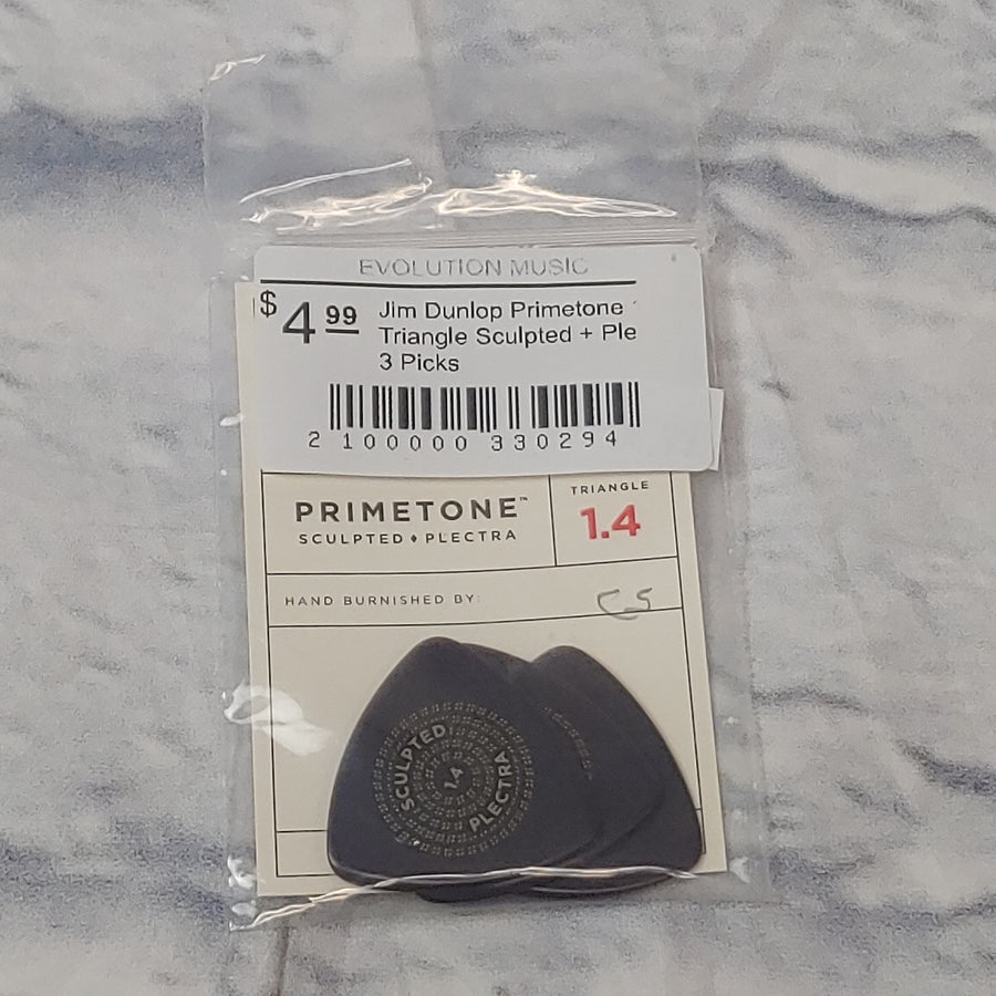Jim Dunlop Primetone 1.4 Triangle Sculpted + Plectra 3 Picks