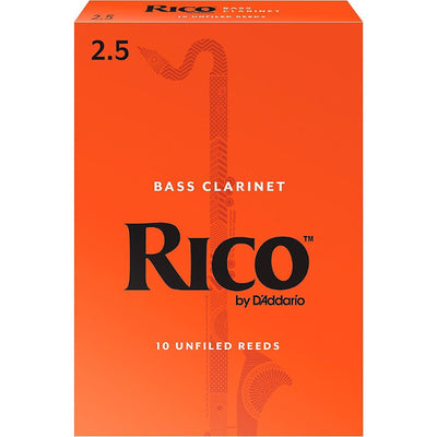 Rico Bass Clarinet Reeds Strength 2.5 Box of 10