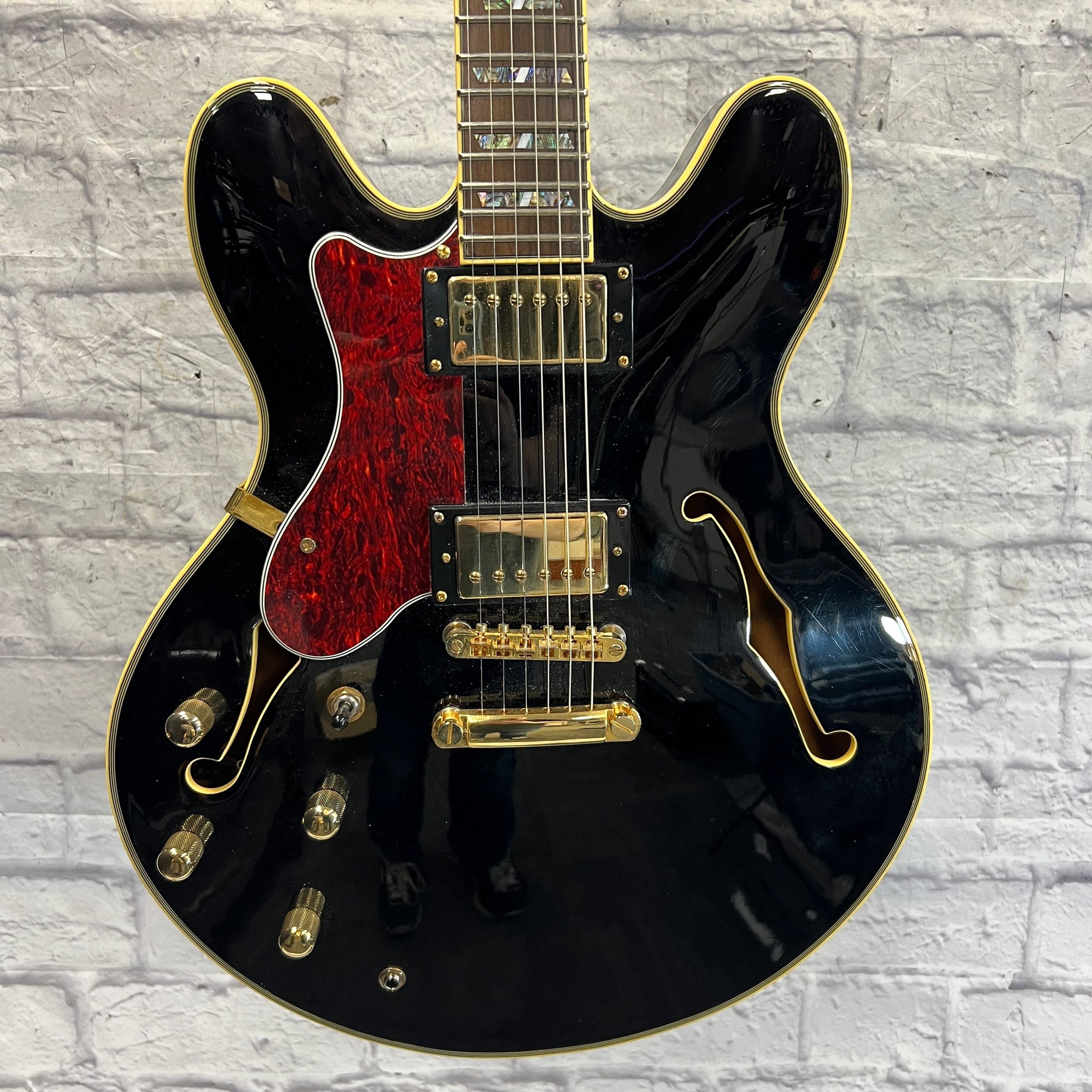 SX Left Handed Semi Hollow Electric Guitar with Case Semi Hollow