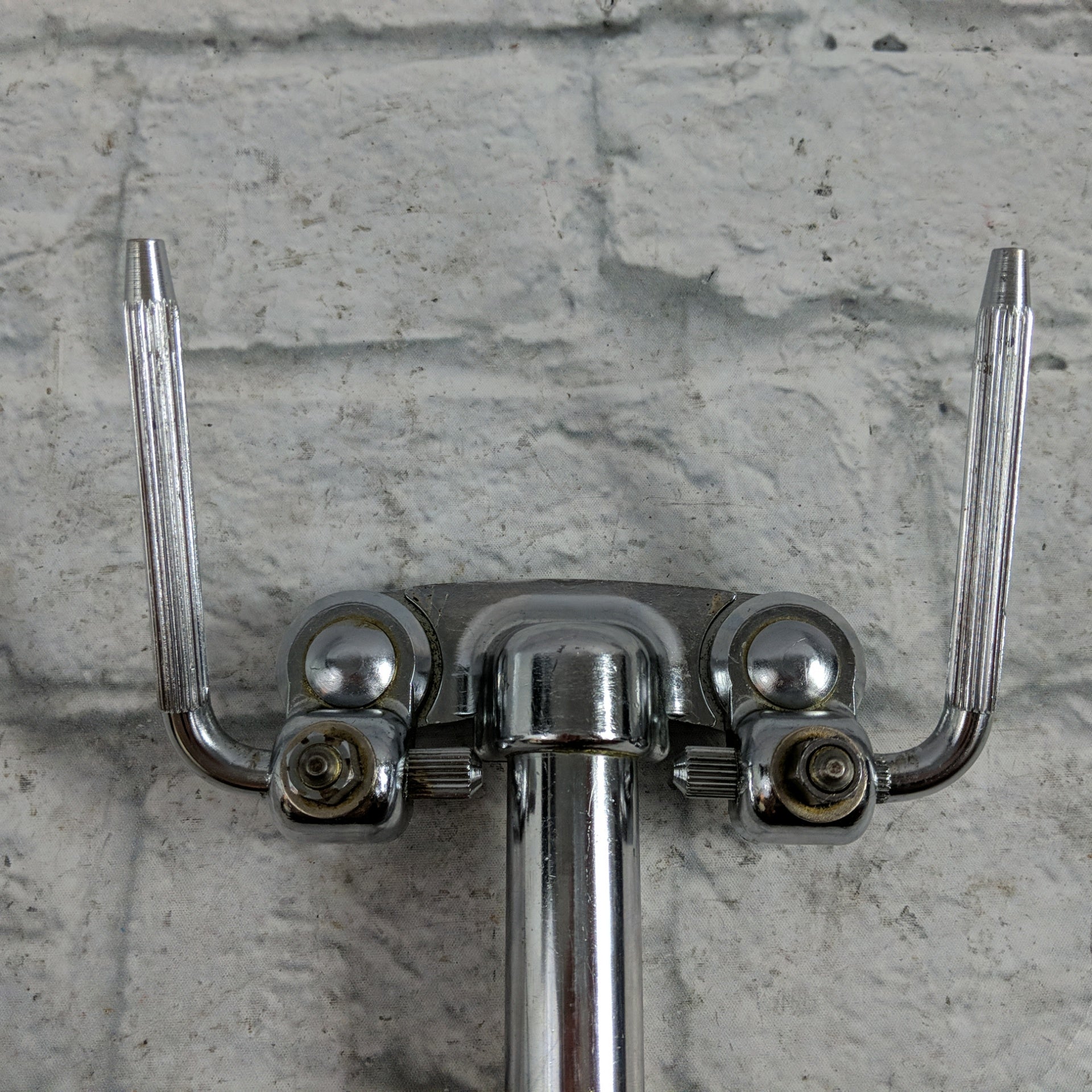 ** Vintage Ludwig Double Tom Drum Mount Vintage 70s Chrome L-Arm Holder Super Classic