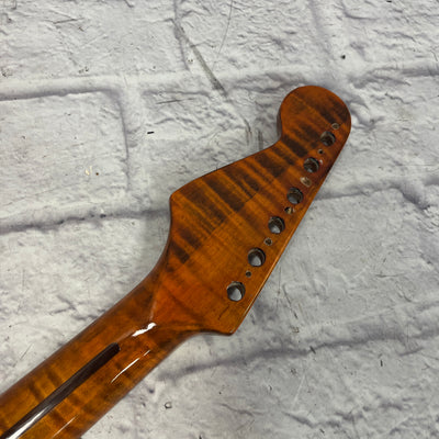 Unknown Stratocaster Flame Maple Neck with Abalone Inlays