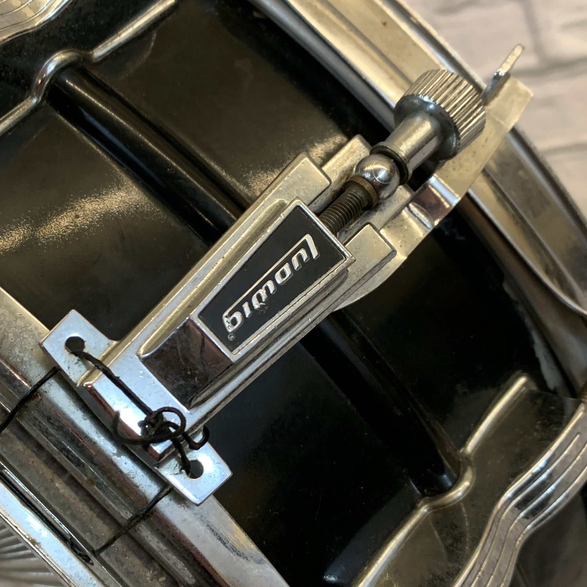 Vintage Ludwig Acrolite Blue Olive 1970's Snare Drum 5 X 14