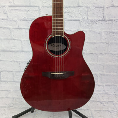 Ovation CS28-RR Ruby Red Acoustic/Electric Guitar