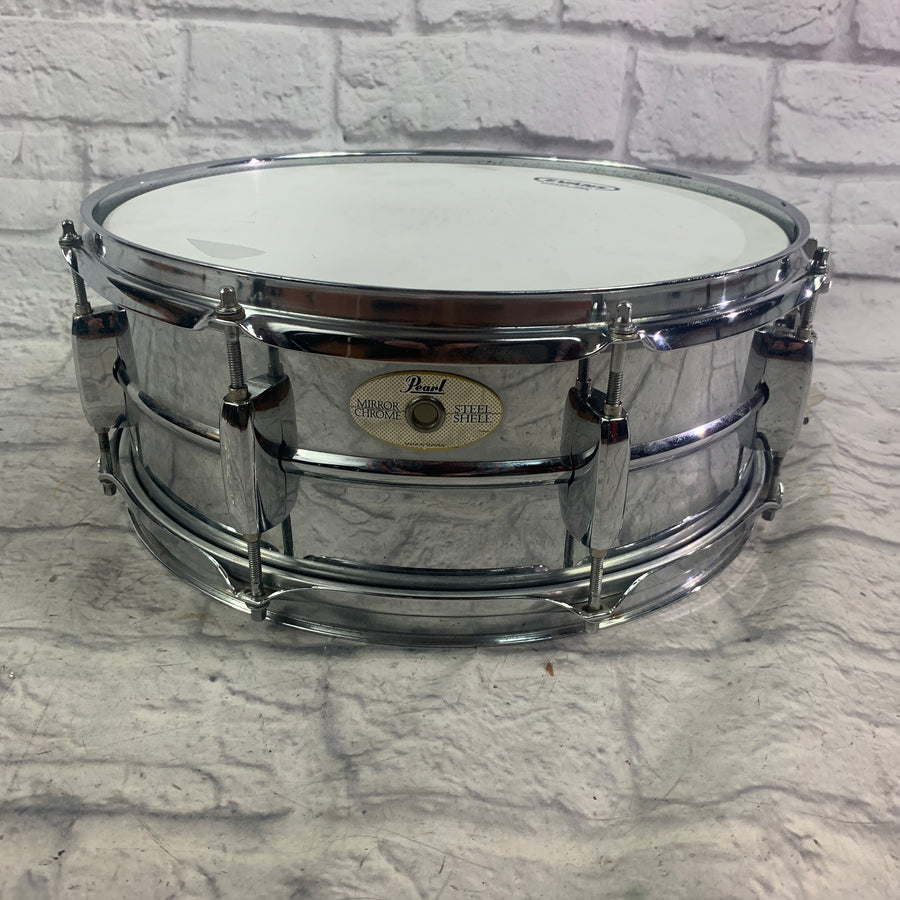 Pearl 14 Mirror Finish Steel Shell Snare Drum