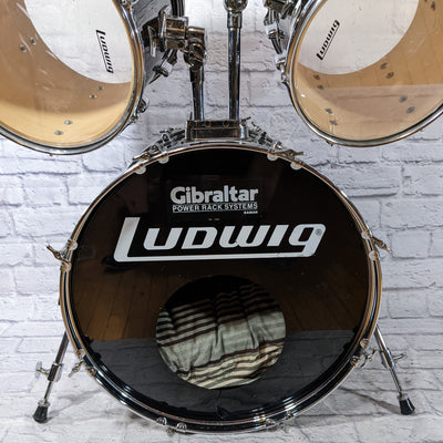 Ludwig Rocker Black 5 Piece Drum Kit