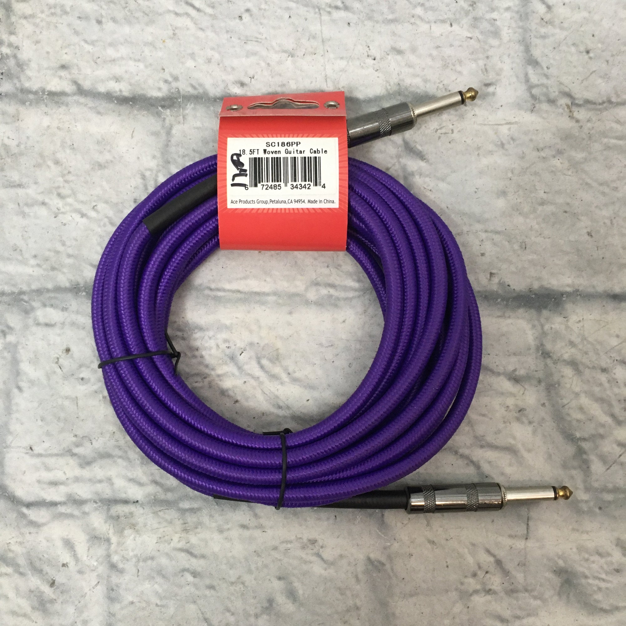 Strukture SC186RD 18.6ft Instrument Cable Woven Purple