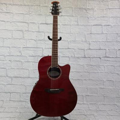Ovation CS28-RR Ruby Red Acoustic/Electric Guitar