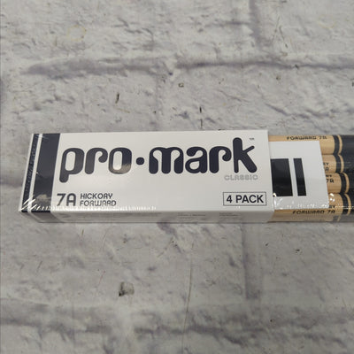 Promark 7A Hickory Forward Drum Stick 4-Pack