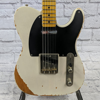 Unknown Partscaster Tele Heavy Relic White