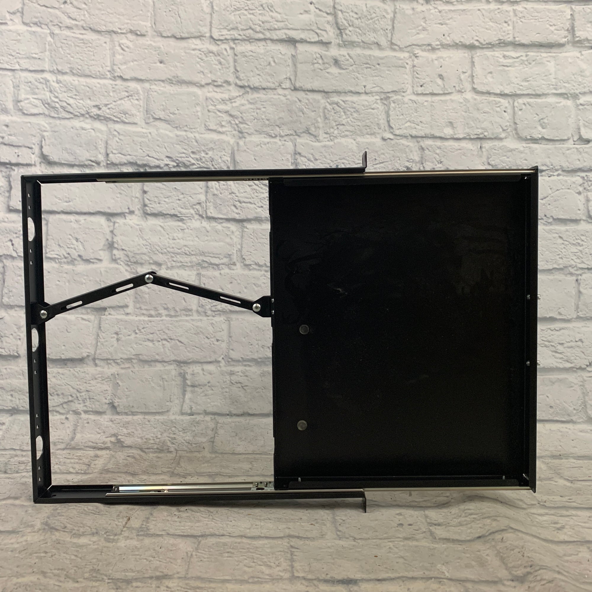 Black Slide-Out Rack Drawer 1U Mixer Tray