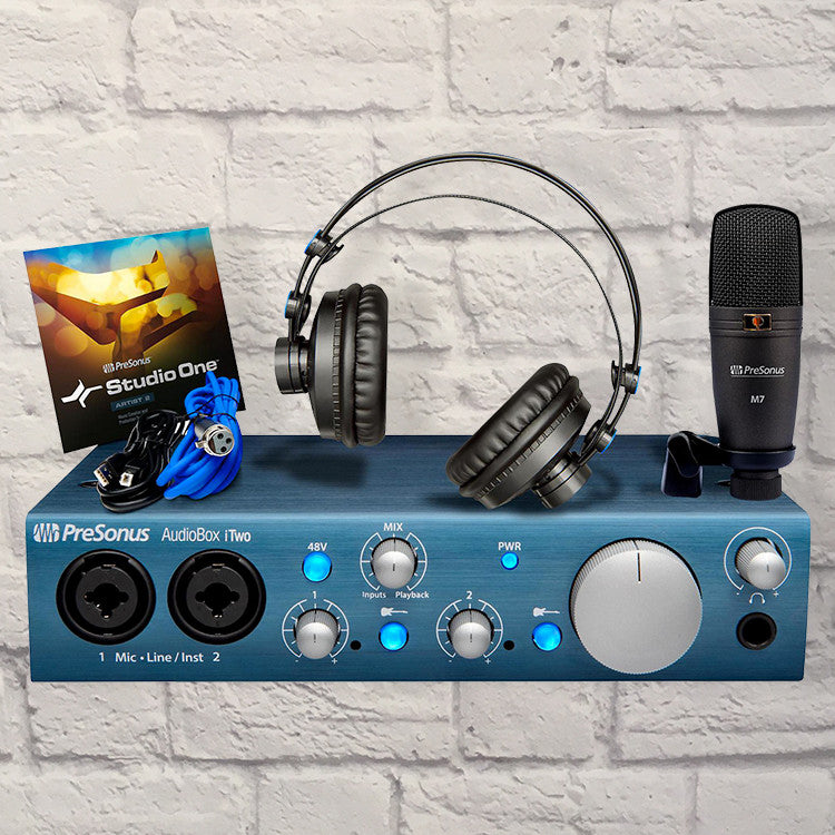 Presonus AudioBox iTwo Studio Bundle Interface Headphones and Software