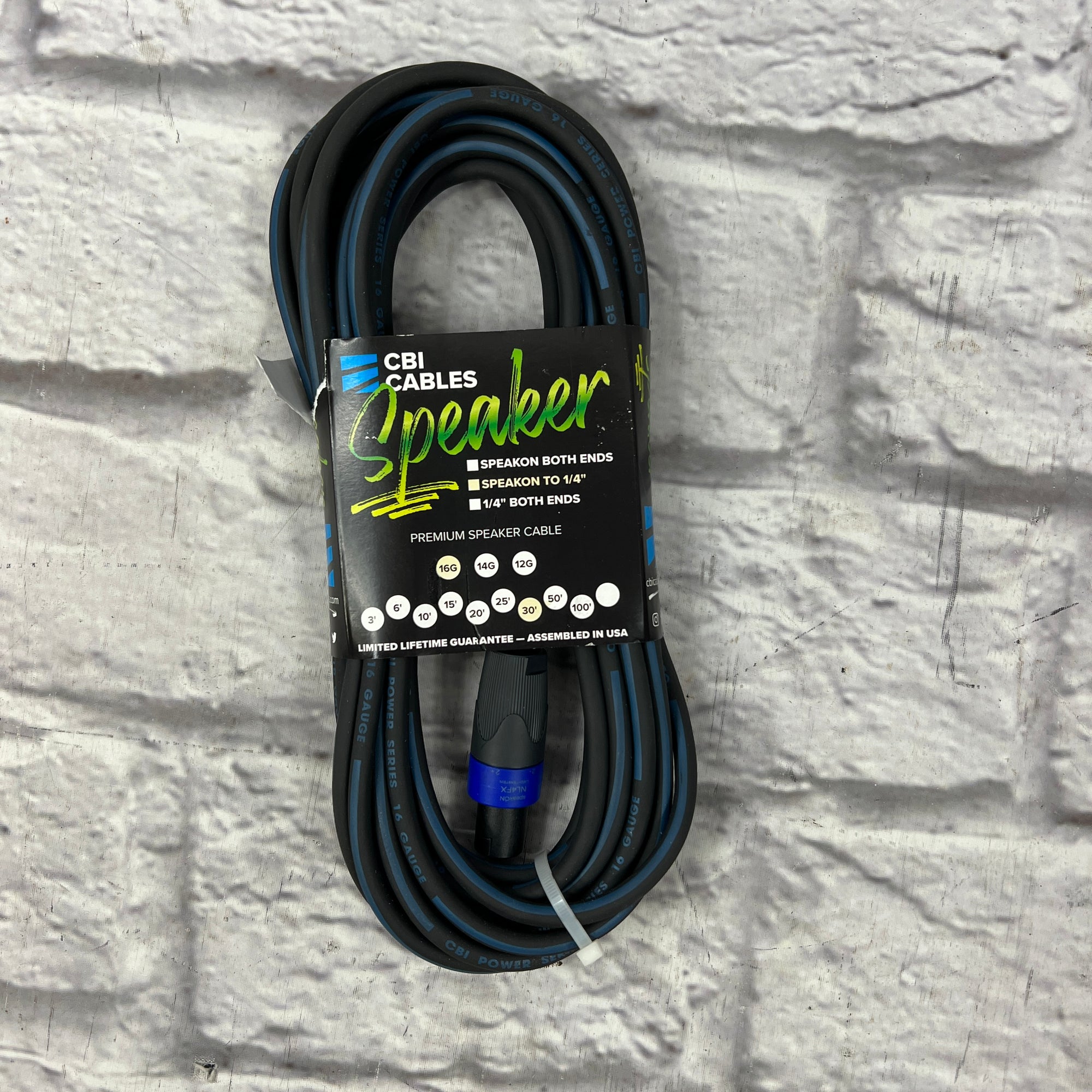 CBI 16-Gauge Premium Speakon to 1/4