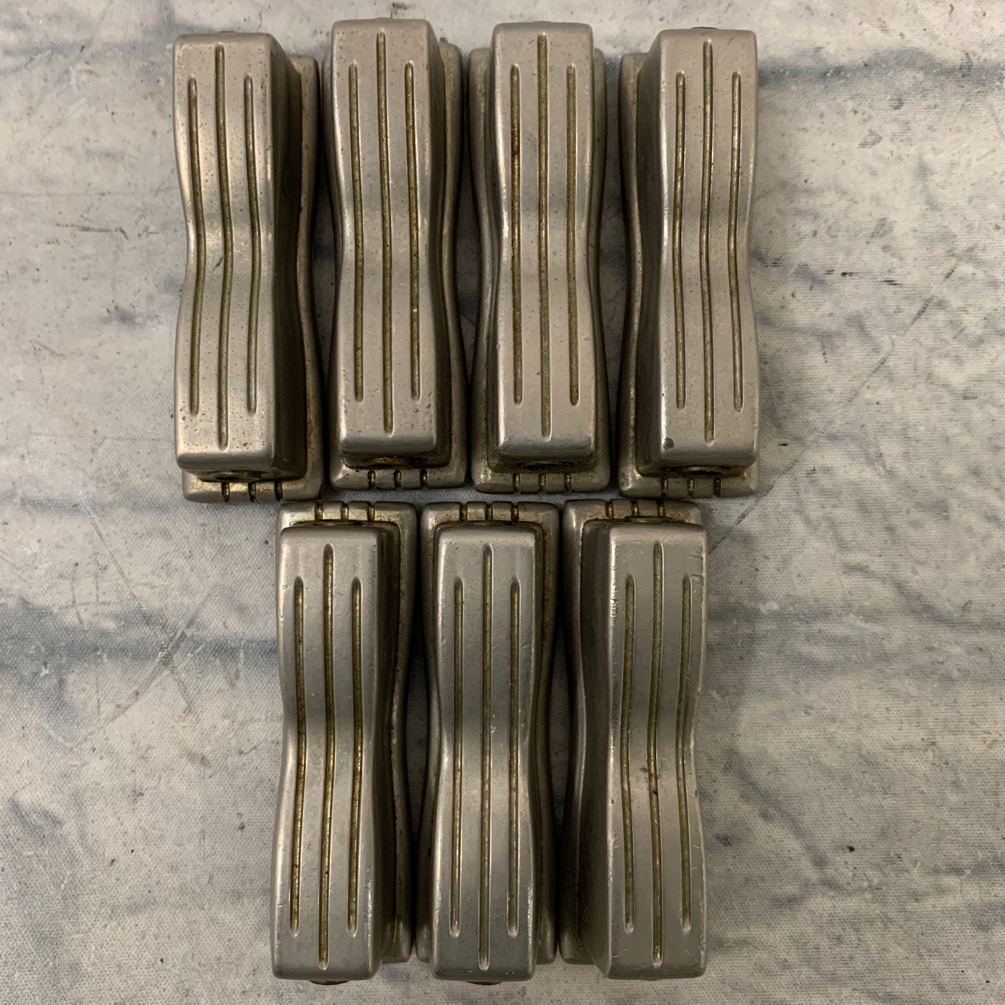 Ludwig Vintage Bowtie Snare Drum Lugs Nickel Set of 7 Jazz Festival Pioneer