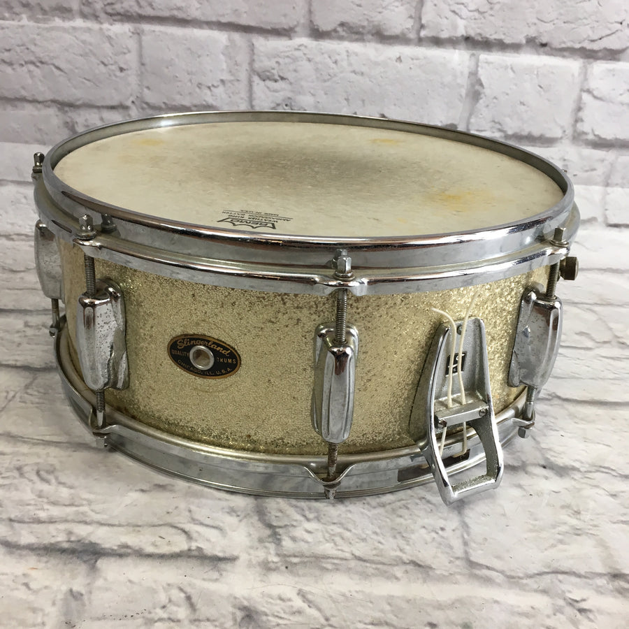 Vintage Slingerland 14x5.5 Silver Sparkle Snare Drum