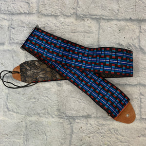 Unbranded Red/Blue Weave Guitar Strap
