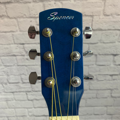 Spencer SG510BLS Acoustic Guitar Trans Blue Sunburst - New Old Stock!
