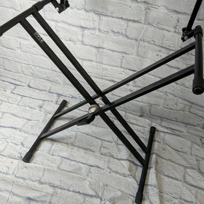 Pyle Pro PKS60 Two Tier Double X Braced Heavy-Duty DJ Coffin / Keyboard Stand