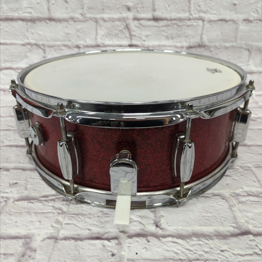 Unknown Vintage MIJ Made in Japan 14x5" Snare Drum Red Sparkle