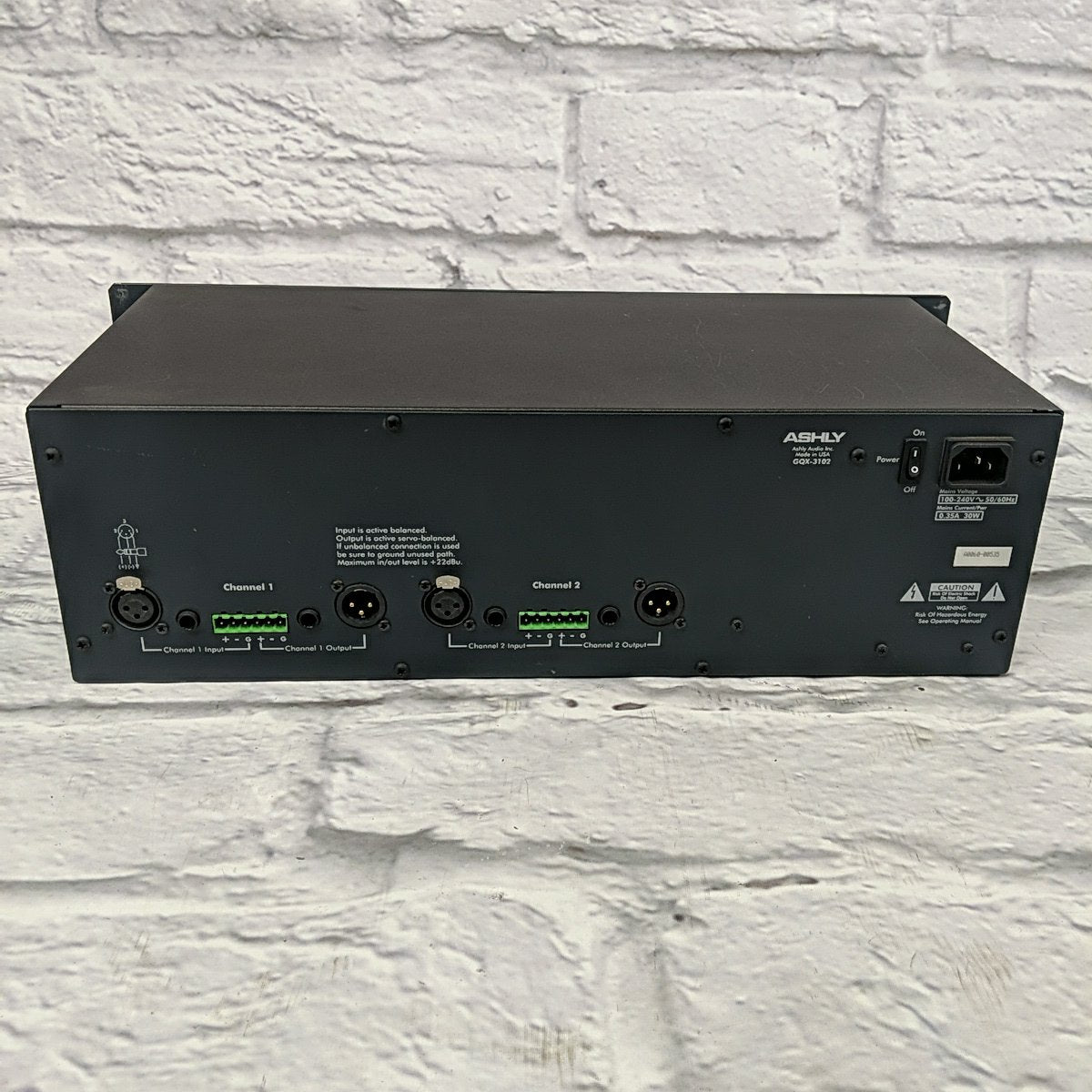 Ashly GQX-3102 Graphic Equalizer