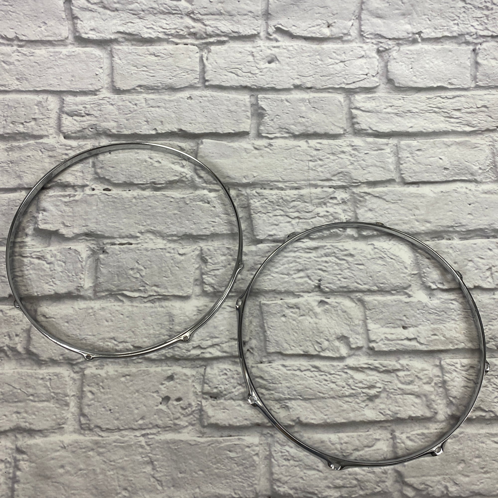 8-Lug 17" Chrome Drum Hoop Pair