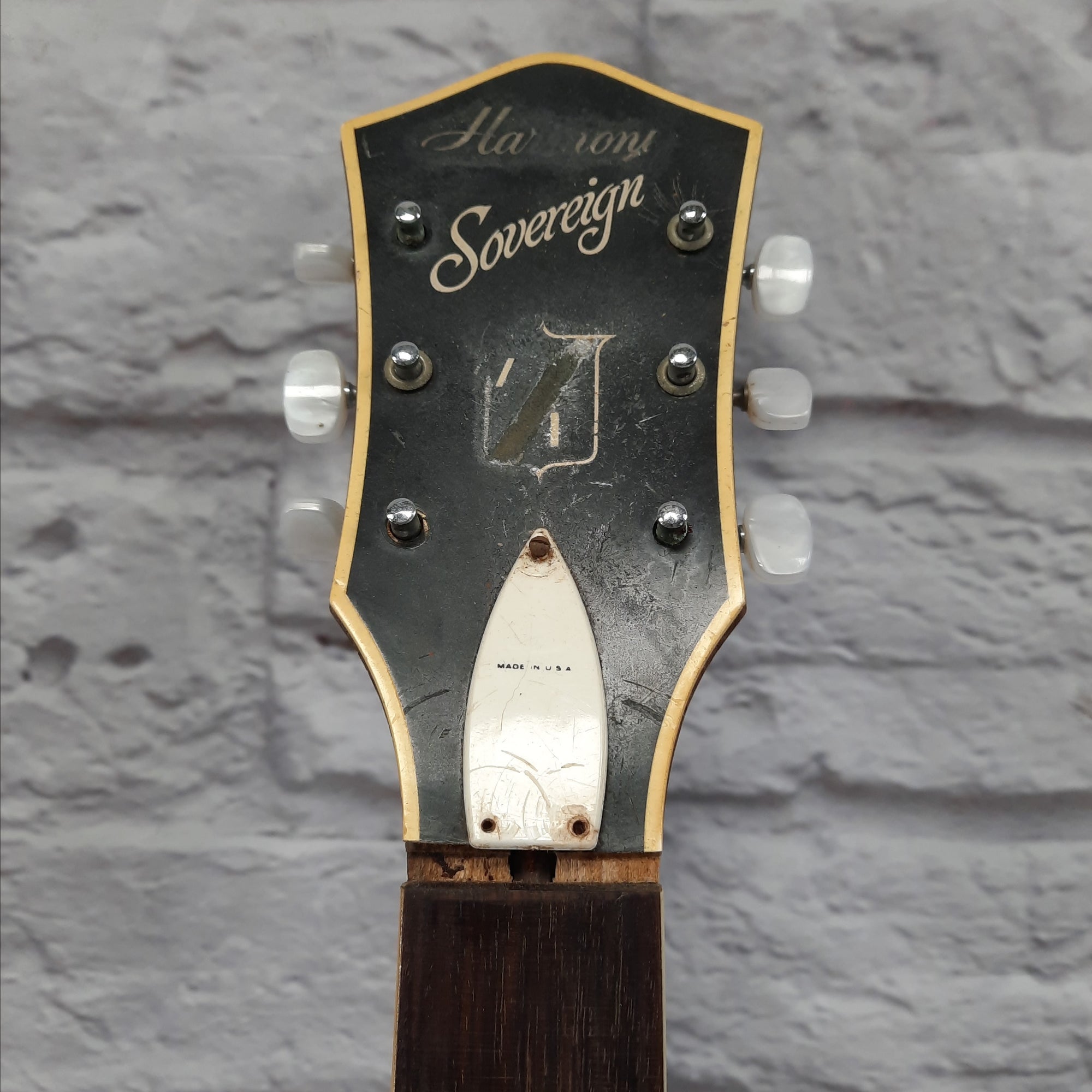 Vintage 1971 Harmony Sovereign H1204 Acoustic Guitar in Black Finish - Project