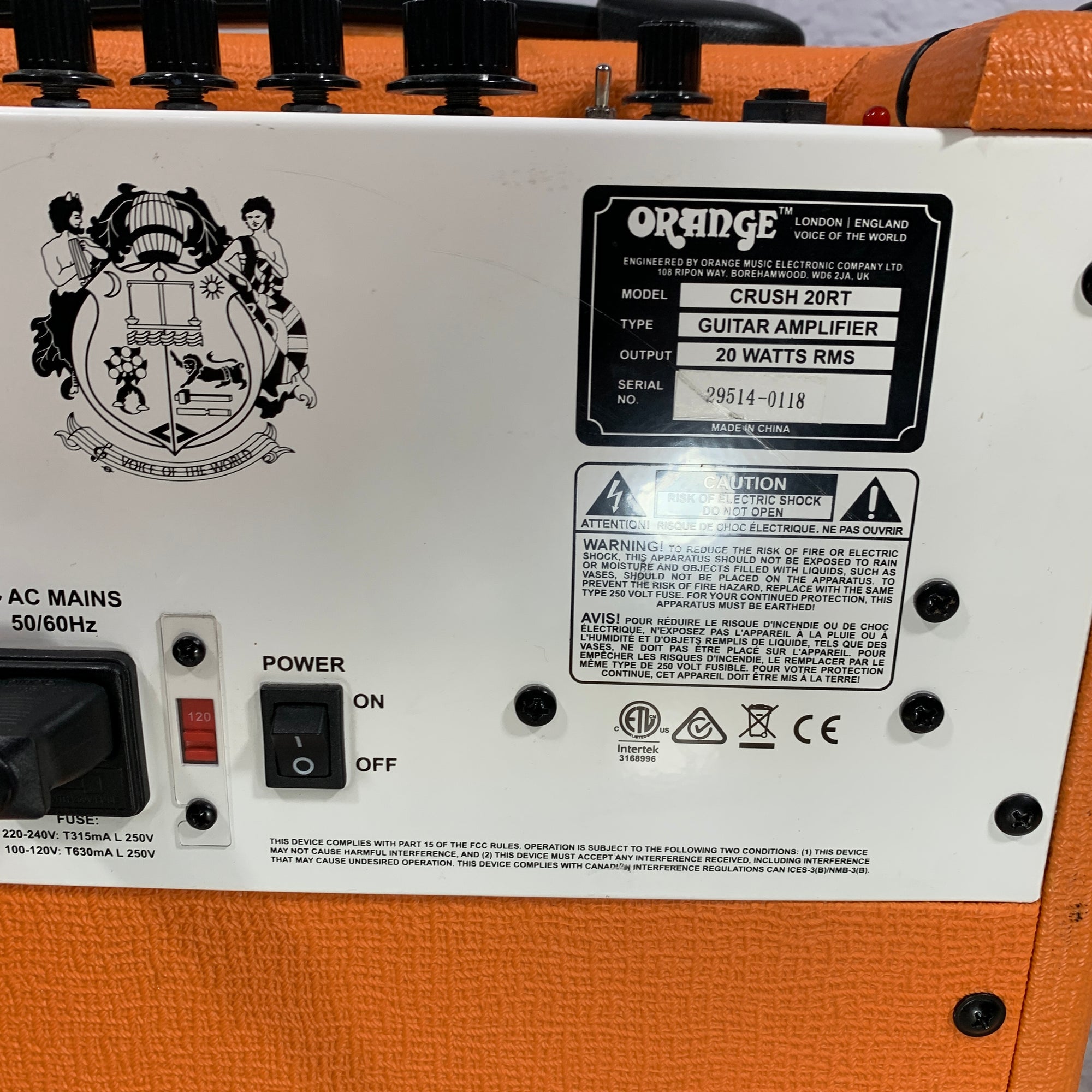Orange Amps Crush 20RT 1 x 8 Guitar Combo Amp