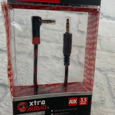 Xtreme 6ft Braided 3.5mm Aux Headphone Cable Red/Black