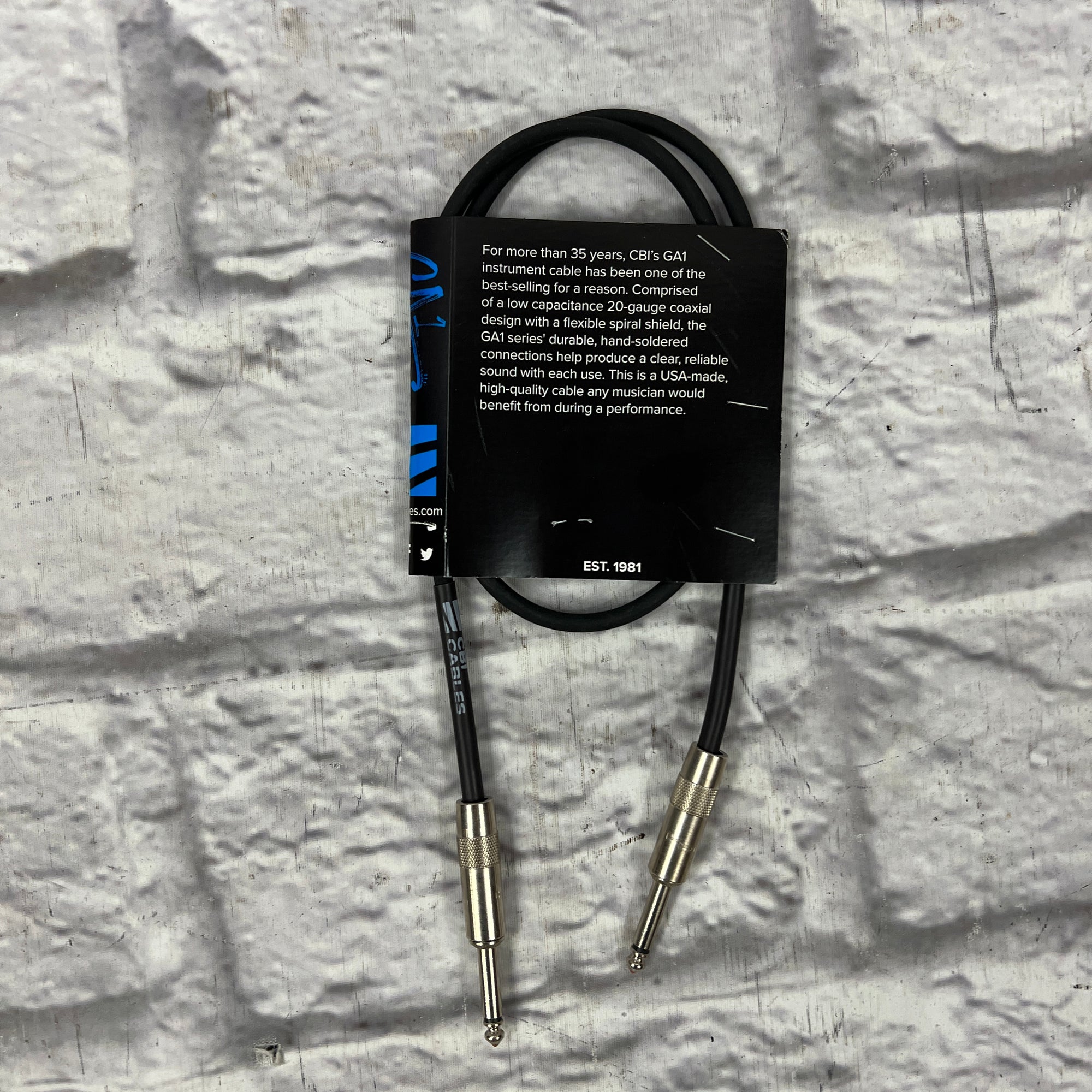 CBI 20-Gauge Premium Instrument Cable - 3'